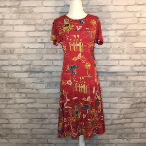 Polo Ralph Lauren red Hawaiian dress size medium